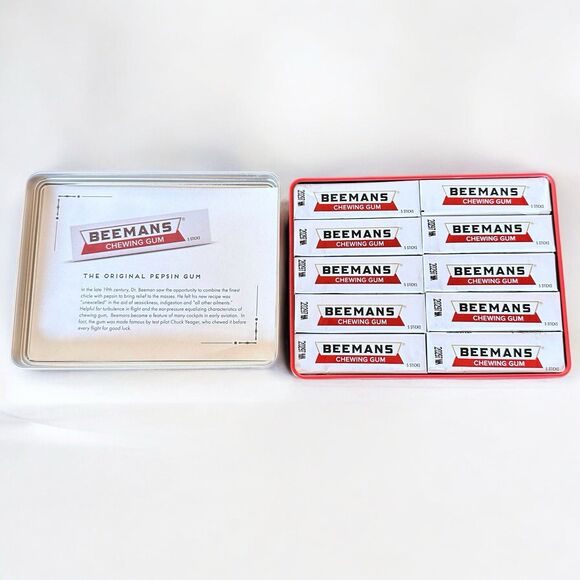 VTG Retro Style 10 Pack Beemans Chewing Gum Advertising Collector Tin Pepsin - Picture 6 of 9